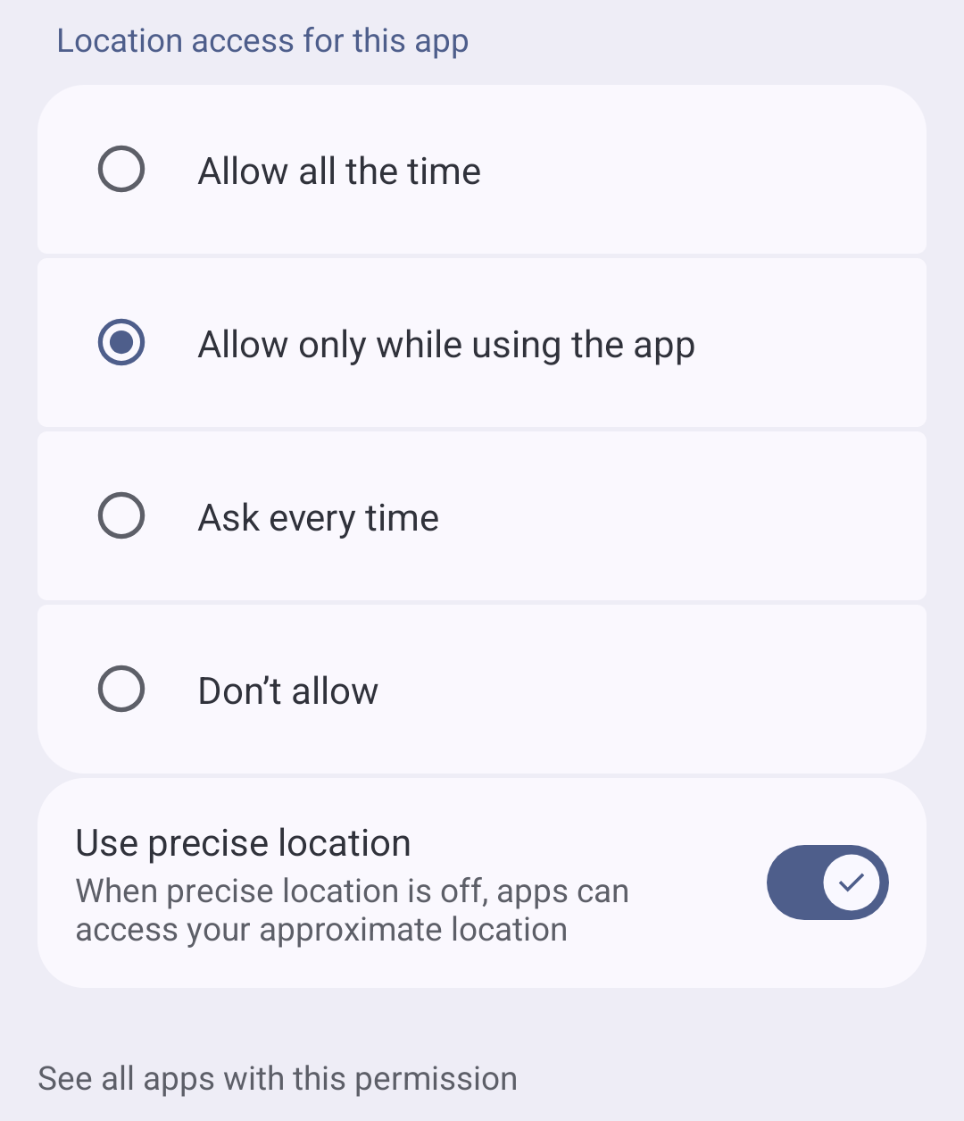 Location Permission Setting